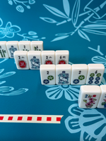 Ubin Mahjong Amerika Ramah Lingkungan Mewah Buatan Tangan Bertema Heron dari Akrilik untuk Hadiah dan Hiburan Meja