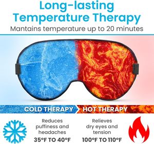 Masque rafraîchissant pour les yeux, masque contre les poches sous les yeux, les migraines, les maux de tête, soulagement rapide, compresse froide, réutilisable, durable, confortable, gel froid - Product Image 6