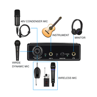 Carte son numérique professionnelle pour enregistrement d'instruments en direct, interface USB, construction métallique, DSP 4 canaux pour