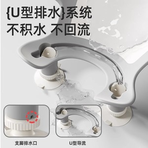 Support de lavabo pour bébé gris réglable en hauteur 0-12 mois pour utilisation sur les toilettes - Product Image 5