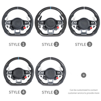 Volant en fibre de carbone Volkswagen 2012-2019 Golf R-Line GTI GTS GLI Mk7 Mk6 GTD GTE avec design de personnalisation de la couleur