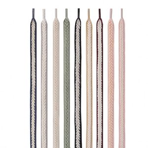 Wholesale China 1.5cm Wheat Spike <b>Braided</b> Cotton Edge Two-tone Flat Casual Sports Shoelaces - Product Image 2