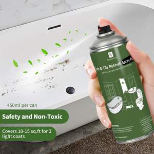 Paquete de 4 aerosoles de cerámica blanca <span class=keywords><strong>para</strong></span> reacabado de azulejos de bañera, Kit de pintura de encimera DIY <span class=keywords><strong>para</strong></span> pintura de revestimiento de fibra de vidrio de porcelana - Product Image 3