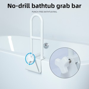 Barre d'appui de sécurité <span class=keywords><strong>pour</strong></span> <span class=keywords><strong>baignoire</strong></span> sans outil, à fixer par pince, antidérapante, <span class=keywords><strong>pour</strong></span> la prévention des chutes dans la salle de bain, <span class=keywords><strong>pour</strong></span> <span class=keywords><strong>personnes</strong></span> âgées et handicapées - Product Image 3