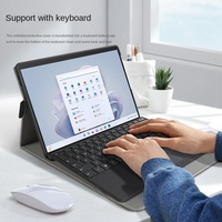 Housse de protection complète en cuir souple pour tablette Microsoft Surface Pro 11 10 9 Pro 6/7 Go avec clavier