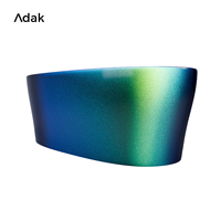Baignoire autoportante moderne Adak 1,7 m en acrylique écologique avec fonction de trempage, options de couleur et drain, idéale pour les salles de bain d'hôtel