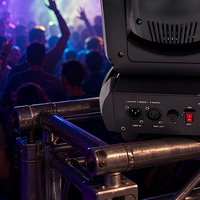 iTOPLITE - Luz Móvil de Cabeza LED de 150W para Escenario, 18 Prismas, DMX512, Iluminación de Color Cambiante para Bodas, Clubes y Escenarios