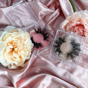 3D full strip lashes wispy 25mm mink eyelashes bulk venddor glitter luxury custom lashbox packaging box