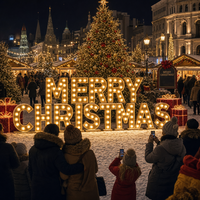 Enseigne lumineuse personnalisée MACCAN pour Noël – Lettres en métal inoxydable pour mariages, boutiques, décoration intérieure, projets et centres commerciaux