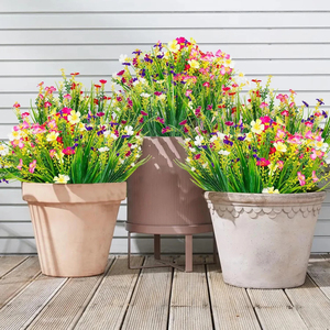 Flores colgantes artificiales realistas, plantas falsas resistentes a los rayos UV, decoración impermeable para jardín al aire libre, patio, balcón - Product Image 2