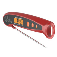 Thermomètre à viande numérique pour BBQ Cuisson Griller Étanche Lecture instantanée Sonde en acier inoxydable ABS Contrôleur de température Batterie