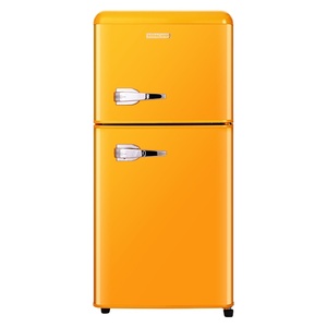 102L fornitura di fabbrica di vendita calda conveniente due porte di <span class=keywords><strong>medie</strong></span> <span class=keywords><strong>dimensioni</strong></span> retro frigorifero congelatore superiore frigorifero inferiore - Product Image 1