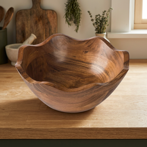 Bols à salade en bois massif de style floral vintage, écologiques, faits à la main, pour les fêtes et la maison, compatibles lave-vaisselle, dernière arrivée - Product Image 1