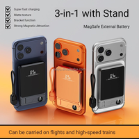 5000mAh Metall Magnetischer 2-in-1 Kabelloser Ständer Lanyard-Kabel 22,5W Schnellladung Digitale Anzeige Mit Klappbarem Ständer 10000mAh