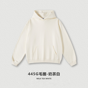 เสื้อสเวตเชิ้ตแบบมีซิป คอวี ทรงโอเวอร์ไซส์ ผ้าคอตตอนหนา 345 กรัม พิมพ์ลายดิจิทัล ปักลาย  สำหรับฤดูใบไม้ร่วง  แบบยูนิเซ็กส์  ไหล่ตก  สไตล์ลำลอง - Product Image 3