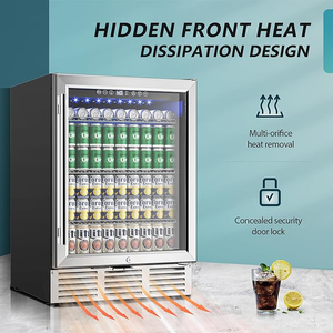 Mini-réfrigérateur Vanace pour chambre à coucher, réfrigérateur compact silencieux avec congélateur, petit refroidisseur pour chambre - Product Image 3