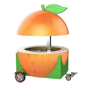 creative fruit kiosk 210cm fiberglass street food kiosk orange shape juice bar
