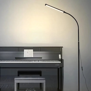 Nordic Designed Vertical Light <strong>Floor</strong> <strong>Lamp</strong> LED Modern Minimalist Style in Black White and <strong>Grey</strong> - Product Image 1