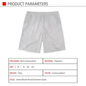 Impression à la demande homme Shorts de plage natation LOGO personnalisé/Design/texte livraison directe vêtements plage hommes maillots de bain hommes garçons maillot de bain - Product Image 3