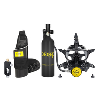 DIDEEP Prix Usine 1L Bouteille de Plongée en Alliage d'Aluminium Haute Performance Certifiée CE pour 10-20 Minutes de Plongée Sous-Marine