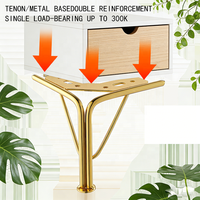 Pieds de meubles en fer doré modernes et robustes pour table à manger, commode, armoire, canapé - Remplacement DIY pour cuisine et salon
