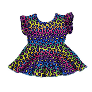 Qingli OEM Tariffs Free Cute Ruffle Bottom Girls <strong>T</strong>-<strong>Shirts</strong> Custom Design <strong>Easter</strong> Short Sleeve Kids <strong>T</strong> <strong>Shirt</strong> - Product Image 5
