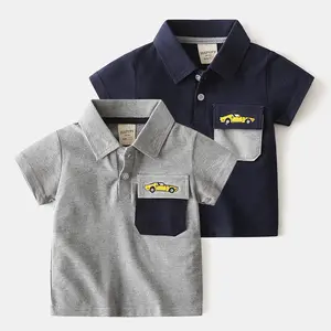 Модные хлопковые мягкие футболки для мальчиков летние повседневные футболки с коротким рукавом Детские футболки с мультяшным логотипом на заказ Мальчики футболки и рубашки поло