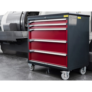 Fami <b>tool</b> trolley with 7 adjustable-extension drawers, grey, 561x726x1022mm - Product Image 6
