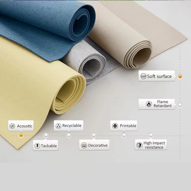 Высокоплотный разноцветный Индивидуальный 100% полиэстер химическое волокно промышленный ПЭТ Полиэстер Нетканый игольчатый Войлок Ткань