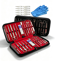 Kit de dissection anatomique professionnel de 160 pièces en acier inoxydable durable, instruments de formation médicale et vétérinaire