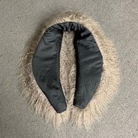 Col en fourrure de mouton de Mongolie sur mesure Jancoco pour femmes, col en fourrure véritable moelleuse pour l'hiver