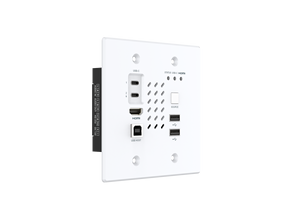 Encodeur AV sur IP 4K60 avec plaque murale, entrée <span class=keywords><strong>HDMI</strong></span> <span class=keywords><strong>USB</strong></span>-<span class=keywords><strong>C</strong></span>, prise en charge <span class=keywords><strong>KVM</strong></span> sur IP et PoE, plaque murale 2 gangs US, encodeur AV sur IP - Product Image 4