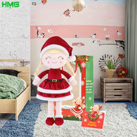 Poupée en peluche de Noël de 40 cm en coton PP, unisexe, blonde et rouge, avec sac