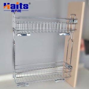 Panier de rangement latéral de cuisine en acier inoxydable 201 # quincaillerie de meubles de panier de cuisine - Product Image 4