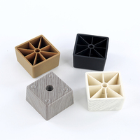 Pieds de meubles OEM sur mesure, fabricant de pieds de canapé, de lit et de chaise en plastique ABS imitation bois, conception de moule personnalisée, support de conception sur mesure