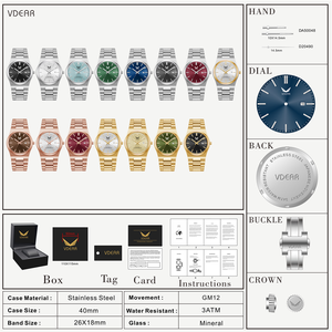 Top Fashion Bleu Clair Sunray Cadran Lumineux Mains Calendrier Montre De Luxe <span class=keywords><strong>Et</strong></span> De Marque Homme Original Argent Japon Quartz Montre - Product Image 4