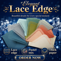 Enveloppes de luxe personnalisées à bordure dentelle en papier nacré pour invitations de mariage, emballage élégant pour cartes de vœux pour fêtes et affaires
