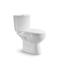 Ensemble WC et lavabo en céramique minimaliste deux pièces, cuvette de toilette en céramique avec évacuation en S