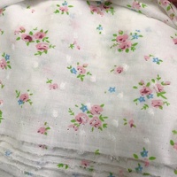 Kain Katun Lembut Bermotif Bunga yang Cantik, Dijual Per Yard untuk Pakaian/Bantal LT21928