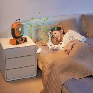 Nouveauté : Ventilateur de table pliable pour le camping, en plastique, 4 pales, écologique, avec commande tactile, USB, 20000 mAh, 15 W, lumière LED - Product Image 4