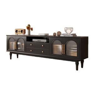 Meuble TV en bois massif de style français du milieu du siècle, combinaison table basse, style ferme, entrée, bar à domicile, salon, meubles gain de place, grand - Product Image 1