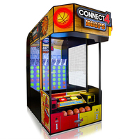 Machine de jeu d'arcade de basket-ball à deux joueurs, à monnayeur, avec jeu Connect 4 et jeu de tir au panier, pour le divertissement des adultes