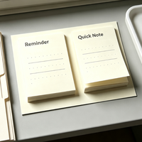Ensemble de blocs-notes adhésifs rectangulaires minimalistes, lignés, pour agenda quotidien, journal, bureau