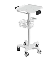 Chariot médical en acier inoxydable RAY-E035 à prix d'usine avec hauteur réglable et 5 roulettes pour usage hospitalier