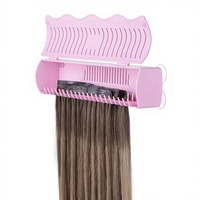 Support pour perruques et extensions capillaires avec 4 modes d'installation, conception sécurisée, couleur rose - Pour le lavage, le coiffage, l'emballage et le rangement (avec sac)