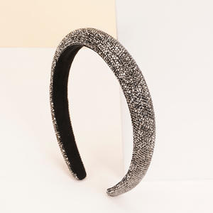 ربطة رأس إسفنجية عصرية جديدة من حجر الراين المرصع بالنماذج المرصعة بالنبات ، ربطة رأس على شكل مأدبة واسعة بطباعة الفهد - Product Image 4