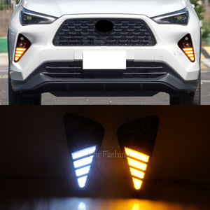 Luces LED DRL para Automóvil, Luces de Circulación Diurna para <span class=keywords><strong>Toyota</strong></span> <span class=keywords><strong>Yaris</strong></span> <span class=keywords><strong>Cross</strong></span> 2023 2024, Luces Diurnas con Intermitentes Dinámicos Amarillos, Lámparas de Conducción - Product Image 6