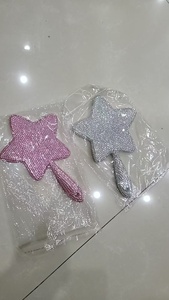 Maquillaje de mano Bling Diamond Mirror forma de estrella <span class=keywords><strong>Melody</strong></span> Espejo cosmético de mano - Product Image 4
