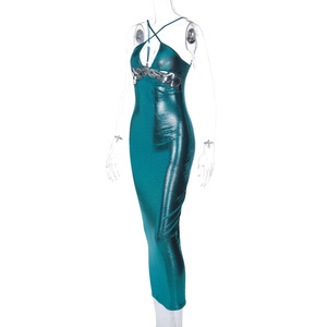 Ropa de Verano para Mujer, Vestido Largo Informal Verde, Vestidos Ajustados para Mujer - Product Image 3