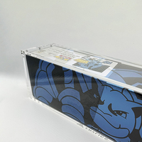 Boîte de booster de cartes Pokémon en acrylique transparent de haute qualité, personnalisée, une seule pièce